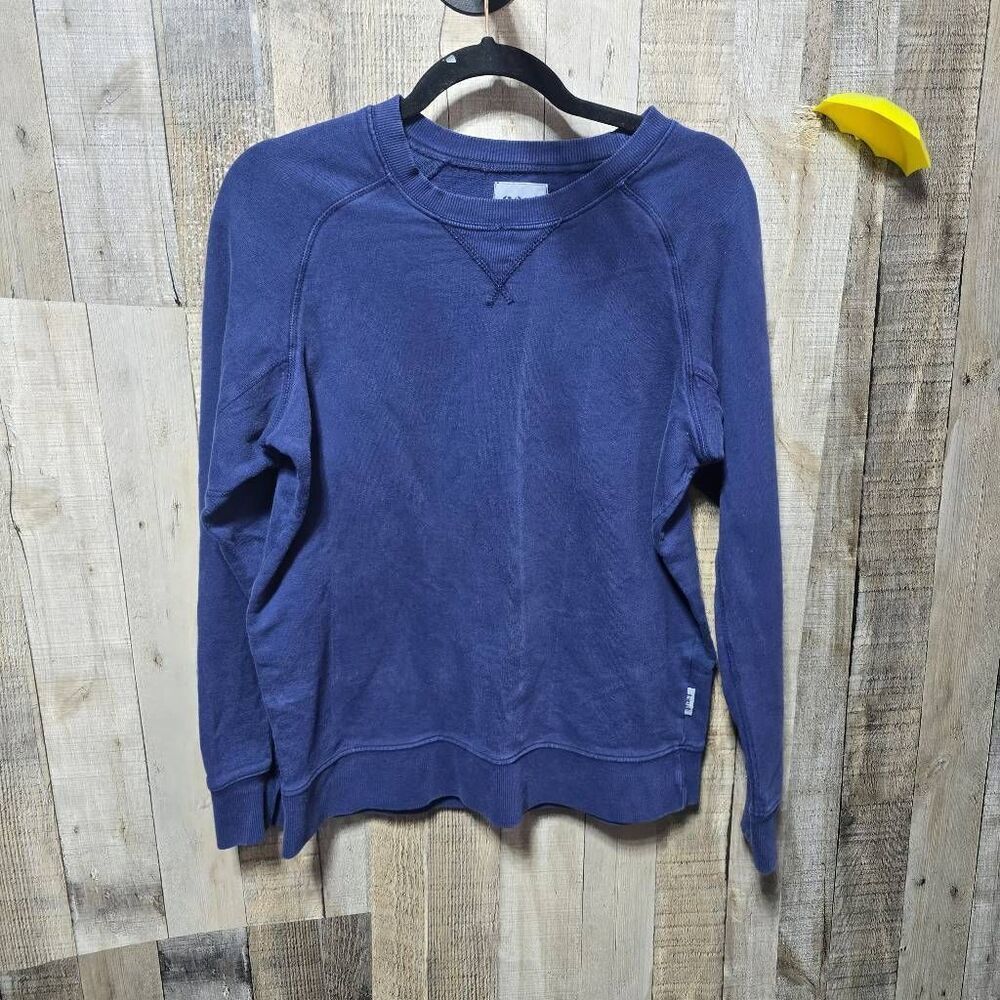 Pact Organic Cotton Blue Terry Crewneck Sweatshirt Minimalist Gorpcore Simple